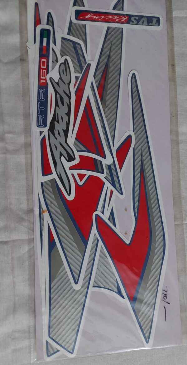 Apache RTR 160 Full Body Sticker Set (Red/Blue/Carbon Grey) – GMW ...