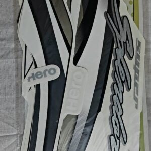 Hero Splendor Plus Full Body Sticker Set (Black/Silver)